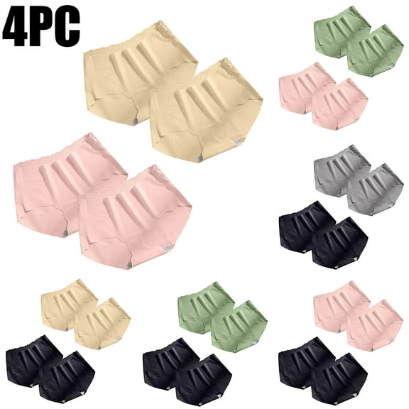 Kmdttou Womens Underwear Breathable Wicking Sexy Comfortable And Traceless Hip Wrap Triangular Solid Color Underwear (Regular & Plus Size)