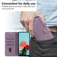 thumbnail image 6 of Mantto for iPhone SE 2024 Wallet Case for Women Men,Durable PU Leather Shockproof Magnetic Clasp Folio Credit Card Slots Flip Kickstand Slim Phone Case with Wrist Strap,Purple, 6 of 10