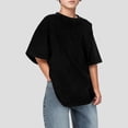 thumbnail image 2 of Vividxx Boys Casual T-Shirt Tees Short Sleeve Crew Neck Washed Vintage Style Tops For Kids Everyday Wear School Outdoor Activities Solid Color Toddler Holiday Dailywear, 2 of 9