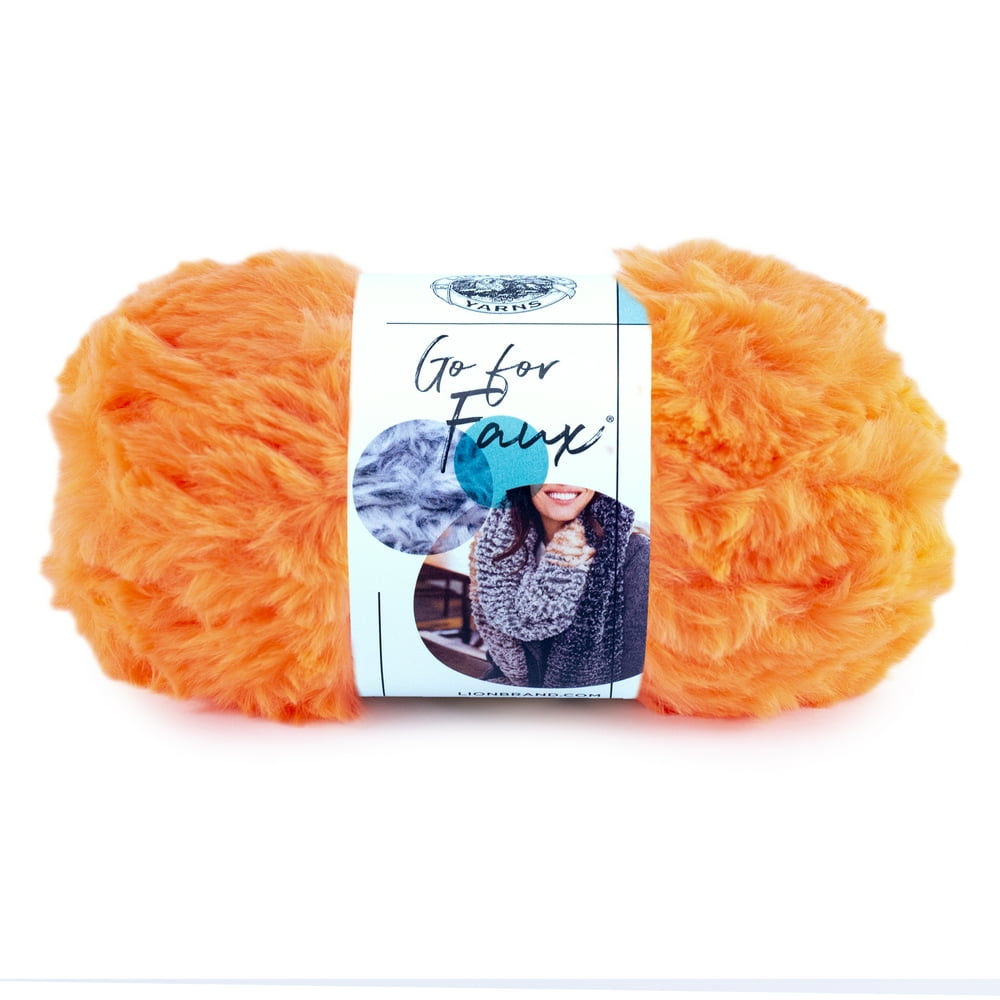 Lion Brand Yarn Go for Faux Tamarin Faux Fur Super Bulky Polyester