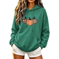 thumbnail image 2 of TKLPEHG Thanksgiving Sweatshirts for Women Fashion Long Sleeve Hoodies with Pocket Cute Pumpkin Graphic Fall Tops Hooded Drawstring Casual Pullover (Army Green,L), 2 of 6
