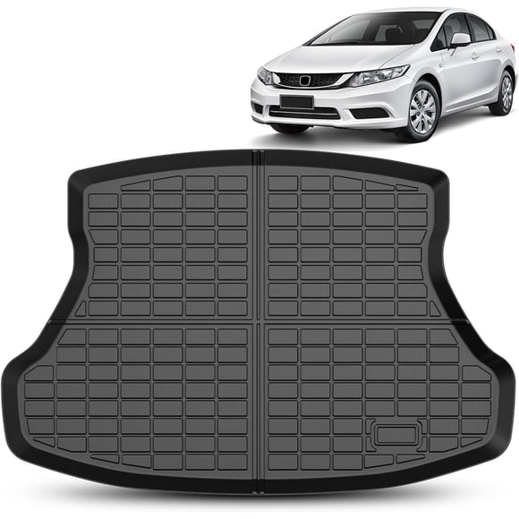 Honda Civic 2012-2015 models Rear cargo liner - all-weather waterproof and odorless - interior lining for the trunk Civic accessories - black