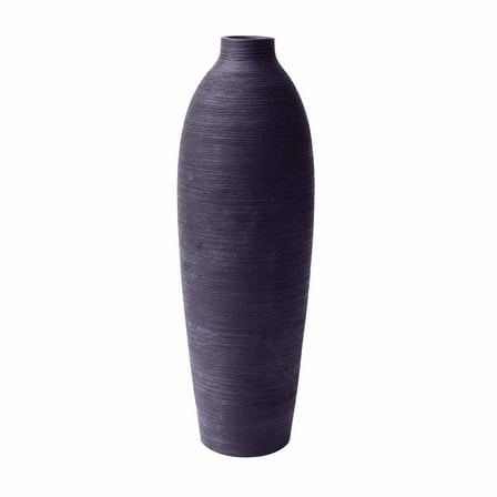 Better Homes & Gardens 24" Textured Matte Ceramic Floor Vase, Black