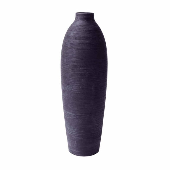 Better Homes & Gardens 24" Textured Matte Ceramic Floor Vase, Black