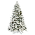thumbnail image 6 of Yardi Yarda Artificial 7FT Flock LED-lit Christmas Tree with 890PE/PVC Mixed Branch Tips, Christmas Tree with Hinged Premium & Foldable Base, Green+White, 6 of 10