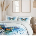 thumbnail image 6 of Ambesonne Swallowtail Butterfly Duvet Cover Set, Curls Dots, Queen, Blue Turquoise Orange, 6 of 6