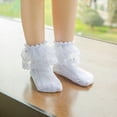 thumbnail image 2 of Calcetines de encaje para niñas YONGSHENG Algodón peinado fino Blanco, 2 of 2