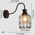 thumbnail image 4 of FSLiving Rechargeable Battery Powered Magic Light High Accent LED Light Remote Control 3000K 5V E26 Bulb Iron Cage Lampshade Gooseneck Lamp Arm Bedside Night Light Portable Stair Lights - 1 Light, 4 of 6
