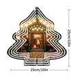 thumbnail image 3 of Metal Hanging Christmas Tree-Shaped Wind Spinner - Festive Garden Decoration with Cozy Holiday Design Perfect for Yard & Garden, 3 of 7