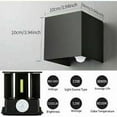 thumbnail image 2 of Aplique de pared de 12 W con sensor de movimiento para exterior e interior, aplique de pared LED de ángulo ajustable, lámpara de pared impermeable IP67 6000 K blanco frío, para pasillo,, 2 of 5