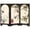 Flower And Bird, variant on Hfppkn Mini Desktop 3 Panel Folding Screen Divider Wooden Bird Pattern 22cm Feng Shui Ornament Home Decor