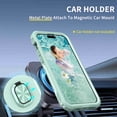thumbnail image 2 of for iPhone 15 Pro Case, Rugged Shockproof Heavy Duty Soft TPU Rubber Bumper Hard PC Back Hybrid Protective Case [with Ring Stand] for iPhone 15 Pro (Without Screen Protector) - Green, 2 of 10