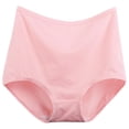 thumbnail image 2 of HKYNLAG Women's Cotton Panties Underwear Briefs High Waisted High Cut Full Coverage Pink 5XL, 2 of 3