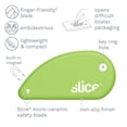 thumbnail image 2 of Utility Knife Slice 00100 Ceramic Blade Safety Cutter Green, 2 of 7