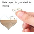 thumbnail image 4 of 100 clips de papel dorados pequeños de acero inoxidable con forma de gota de agua, marcadores, clips de papel, abrazaderas para notas, papel, fotos, 15 x 25 mm, 4 of 5