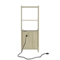 thumbnail image 6 of Hommoo 2 Drawers Nihgthstand with Charging Station, Modern Bedside Table with Night Light and Bookshelf, Natural, 6 of 7