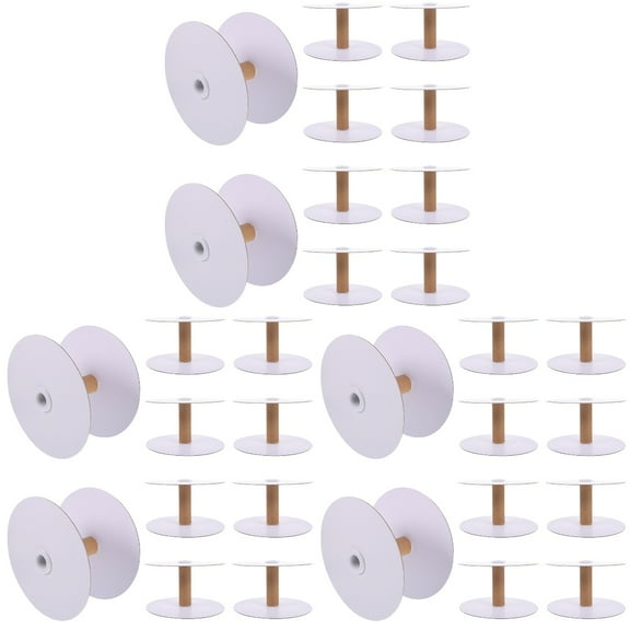 30 Pcs  Empty Wire Spools Removable Paper Sewing Spools Thread Spools Embroidery Weaving Bobbins