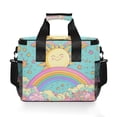 thumbnail image 7 of FORMRS Insulated Cooler Bag 24 Cans Capacity Soft Leakproof Lunch Box with Side Pockets, Retro Blue Rainbow, 7 of 7