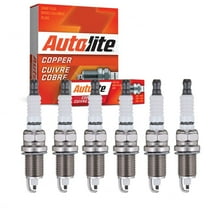6 pc Autolite 985 Copper Core Spark Plugs for 3001 3459 41-631 60 7546 AG44 Ignition Wire Secondary