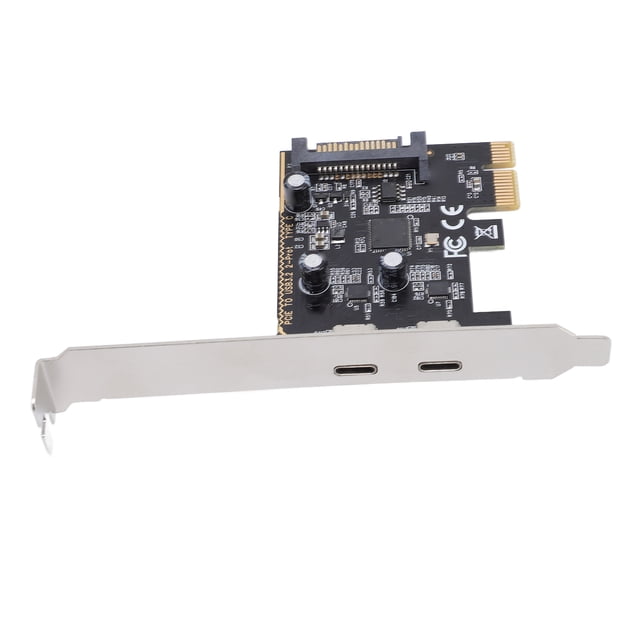 Usb PCIe to Type C Adapter Card USB 3.2 Gen1 2 Port Expansion Card ASM1042 Main Control Chip 5Gbps for Desktop PC