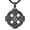 balck, variant on Mens Silver Chain with Celtic Cross,Celtic Cross Silver/Black Necklace for Men/Women Round Celti Cross Chani of 2.5mm 22+2inch