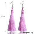 thumbnail image 7 of HOOUN 10pairs Tassel Earrings Bohemian Dangle Earrings Handmade Silk Long Hanging-Red 1, 7 of 7