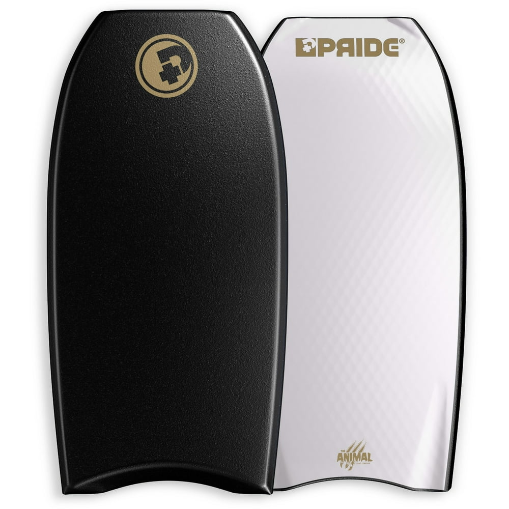 Pride Bodyboard The Animal PP X1 41 Black deck, Black rails, White