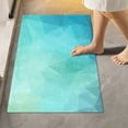 thumbnail image 2 of Luxury Bathroom Rug Set 2 PCS, Abstract Geometric Blue Background Soft Absorbent Bath Rug and U-Shaped Toilet Rug, Non-Slip Bath Carpet Bath Mats for Bathroom, 17.3"x13.4"+23.6"x15.7", 2 of 4