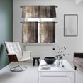 thumbnail image 4 of Brown Ombre Kitchen Curtains Sets for Windows 36 Inch Length, Oil Painting Art Abstract Modern Rod Pocket Window Treatments Tier Curtains and Valances Set for Bedroom/Bathroom, 4 of 8