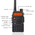 thumbnail image 3 of Walkie Talkie BAOFENG UV-5R radioaficionado portátil de largo alcance, paquete de 2, 3 of 7