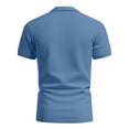 thumbnail image 5 of Mens Fashion Polo Shirts Cotton Classic Short Sleeve Thermal Button Shirt with Pocket Royal Blue 5XL, 5 of 5