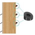 thumbnail image 4 of 30 Pack 1/4 Inch 20 Degree Angle Beveled Washer, T316 Stainless Steel Angled Washer for Cable Railing Stair Ends Wood Metal Posts, Black, 4 of 6