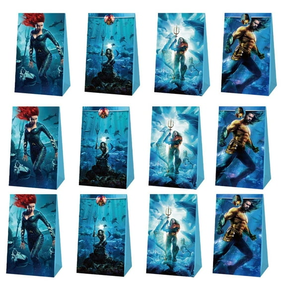 Aquaman Candy Bags Birthday Goodie Party Favor Decorations Treat Supplies