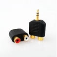 thumbnail image 4 of 3.5mm Gold Plated Stereo 3.5mm Male To 2RCA Female Audio Adapter for Cell Phone Computer Speaker Earphone Adapter, 4 of 4