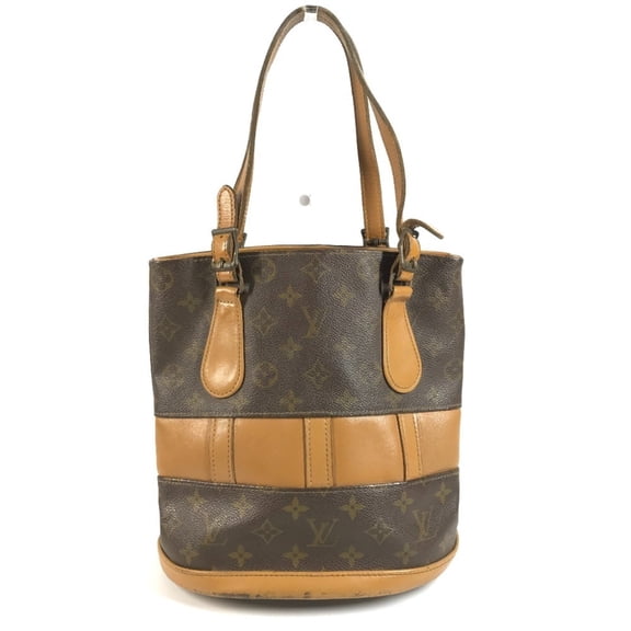 Pre-Owned LOUIS VUITTON T42238 Monogram Bucket PM Tote Bag, Handbag, Canvas, Women's, Brown...