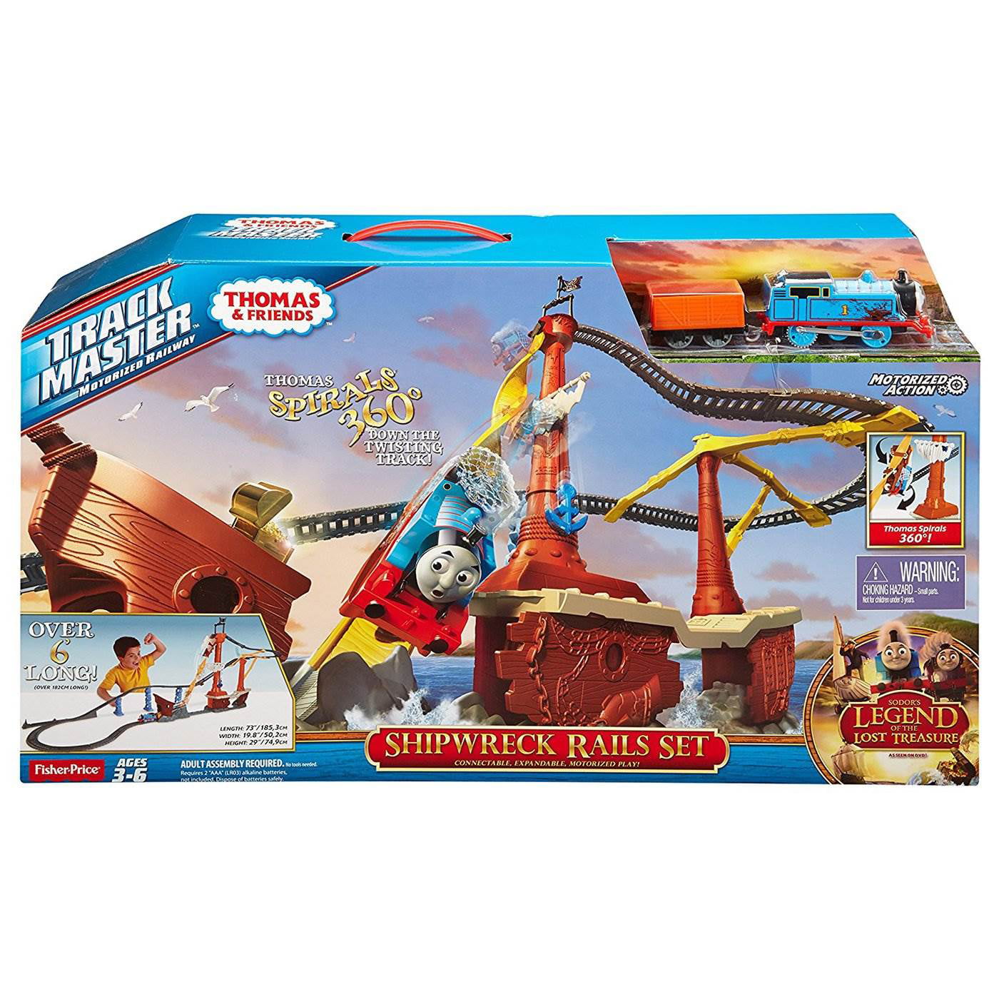 NEW OFFICIAL THOMA & FRIENDS TRACKMASTER SHIPWRECK TRAIN SET 