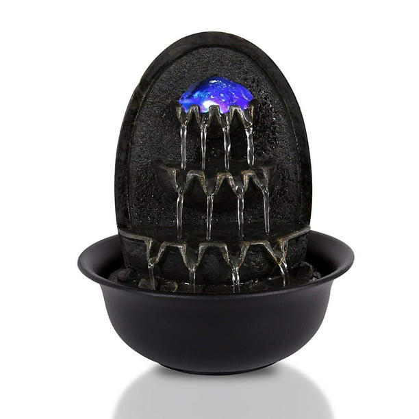 Electric Meditation Water Fountain Decor Desktop Tabletop Decorative