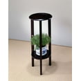 thumbnail image 2 of Kirk 1-shelf Round Wood Plant Stand Espresso, 2 of 4