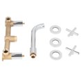 thumbnail image 4 of Water Tap, Pretty Design Copper Double Cross Handle Faucet  For Rest Room Electroplating, 4 of 8