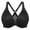 Black, variant on MELENECA Women's Racerback Front Closure Bras Plunge Unlined Full Coverage Seamless Underwire Bra Black 34C