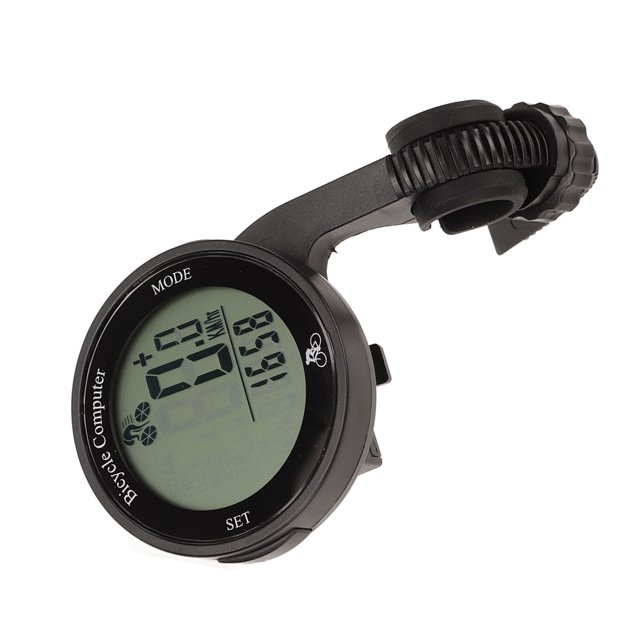 Wireless Bike Computer, Large Screen Multifunctional Cycling Computers Speedometer Clock Clear Handwriting For Electric Bikes White Background Black Characters,Black Background