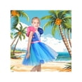thumbnail image 4 of Sunny Fashion Girls Dress Blue Alien Galaxy Flutter Sleeve Sparkle Tulle Tiered Princess Costume 4 Years, 4 of 7