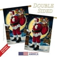 thumbnail image 3 of Breeze Decor 14131 Christmas Moonlit Santa 2-Sided Vertical Impression House Flag - 28 x 40 in., 3 of 4