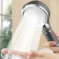 thumbnail image 4 of HengDidi 4-Speed Turbocharged Filter Showerhead with Rainfall Spray - Pressure-Boosting ABS Shower Head, 125mm Large Panel & Self-Cleaning Nozzles for Spa-Like Shower Experience, 4 of 8