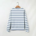 thumbnail image 3 of Otntypg Womens Casual Striped Sweatshirts Lightweight Fall Long Sleeve Basic Crewneck Pullover Tops Loose Basic Athletic Workout T-Shirts Light Blue XL, 3 of 5
