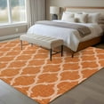 thumbnail image 4 of Large Area Rugs for Living Room Bedroom, Orange Morocco 6'x9' Rug Washable Carpet Runner Indoor Outdoor, Farmhouse Ethnic Geometric Grid Aesthetic Non Slip Floor Mats Rug for Kitchen, Playroom, 4 of 8