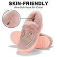 thumbnail image 4 of LUXUR Winter Shoes for Womens Moccasin House Slippers Slip On Ankle Boots Indoor & Outdoor, 4 of 8
