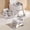Gray, variant on Soluxeo 3-In-1 Potty Training Seat, Height Adjustable Toddler Toilet Seat with Splash Guard and Anti-Slip Steps, Foldable Upgrade Toilet Seat for Kids Boys Girls, Green&White