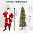 thumbnail image 4 of Árbol de Navidad Pre-Iluminado 7.5 Pies - Estilo Lápiz para Decoración de Interiores y Exteriores, 4 of 13