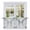 CadetBlue, variant on Vintage White Beige Floral Tier Curtains, Abstract Art Flower Light Filtering Kitchen Curtains, 2Pcs Rod Pocket Half Window Treatments Panels for Sink Cafe Cabinet Basement 27.5x45 Inches